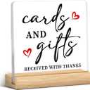 Cards and Gifts Sign for Wedding - Cards and Gifts Acrylic Sign Desk Plaque Wedding Reception and Event Party Table Decor