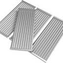 Stainless Steel Emitter Plates Replacement for Charbroil 463247209 463241413 463247310 463224912 463231711 463241414, Char-Broil TRU-Infrared 4-Burner Grills Prior to 2015, Kenmore 463268107, 4-Pack (18.35"L  7.7"W)