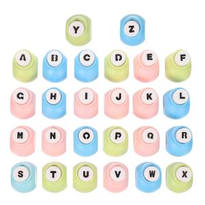 Alphabet Paper Punchers 26pcs School Scrapbooking Paper Punchers Crafting Supplies for Greeting Cards, Scrapbooking, Arts & Crafts, School Projects