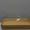 7.2 ft Arch Backdrop Stand, Metal Balloon Arch Stand, Stable Wedding Arched Frame with Square Base Ground Nails, Background Arches for Birthday Party Baby Shower Garland Decoration, Gold