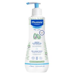 Mustela Baby Gentle Cleansing Gel - Baby Hair & Body Wash - with Natural Avocado fortified with Vitamin B5 - Biodegradable Formula & Tear-Free - 1 or 2-Pack - Various Sizes (25.35 Fl Oz (Pack of 1))