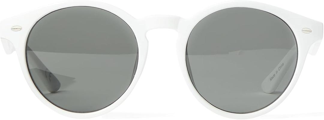 Happy Nation Girls' Happy Nation Classic Round Sunglasses (55mm, 60mm, Optic White)