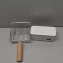 Cat Litter Scoop, Metal Litter Scooper  5X Faster No-Shake Sifting Design, Stainless Steel Litter Scoop with Holder, Reduces Dust & Waste  Sprinkle & Sweep