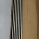 TONIAL1 Inch Double Curtain Rods 140 to 195 Inches, Heavy Duty Decorative Long Drapery Rod for Windows 128 to 190 Inches (5.75 to11.7 ft) with Classic Cap Finial, Antique Silver