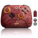 8BitDo Ultimate 2 Wireless Controller with TMR Joysticks for Windows & Android, Gaming Controller with Switchable Hall Effect/Tactile Triggers, RGB Fire Ring, 8Speed Wireless Tech, Charging Dock,WUCHANG: Fallen Feathers-Red