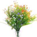 JAKY-Global Artificial Flowers Gypsophila Babysbreath Fake Water Plants Bouquet 6 Bundle Fake Plants Wedding Bridle Bouquet Outdoor Home Office Christmas Decor(Mix Color)