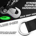 Car Tie Downs Straps with Snap Hooks for Trailers(4pk) - Reflective 2" x10ft Car Hauler Straps - Heavy Duty Tire Straps - Lasso Style -10,000lb Break Strength Car Straps for Trailer, UTVs, ATVs (Black)