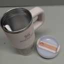 STANLEY Quencher H2.0 Tumbler with Handle and Straw 14 oz | Flowstate 3-Position Lid | Cup Holder Compatible for Travel | Insulated Stainless Steel Cup | BPA-Free | Rose Quartz 2.0