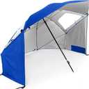 Sport-Brella Super-Brella SPF 50+ Sun and Rain Canopy Umbrella for Camping, Beach and Sports Events (8-Foot, Blue) (1)