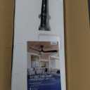 Outdoor Ceiling Fan with Light: 52 Inch 3 Blade Outdoor Fans for Patios - Modern Walnut Ceiling Fan with Dimmable Light Remote Control Ultra Quiet Reversible DC Motor Timer