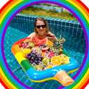 Soulchen 4 ft Inflatable Cooler, Inflatable Pool Bar, Cooler for Parties, Ice Pop Serving Bars Pool Party Drink Holder Colorful Ice Pop Beach Party Drink Float for Summer Luau Hawaiian Birthday