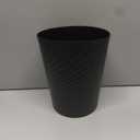 UUJOLY Plastic Small Trash Can Wastebasket, Garbage Container Basket for Bathrooms, Laundry Room, Kitchens, Offices, Kids Rooms, Dorms, (Black, 1.8 Gallon)