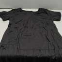 Ladies Front V Neck Short Sleeve A Line Casual Knee Length Elegant Twisted Chest, Extra Large 