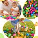 150PCS Easter Eggs Include 6 Surprise Golden Eggs, 3" Empty Fillable Colorful Bright Plastic Eggs Bulk for Easter Hunt, Easter Basket Stuffers Fillers Classroom Prize Party Favors