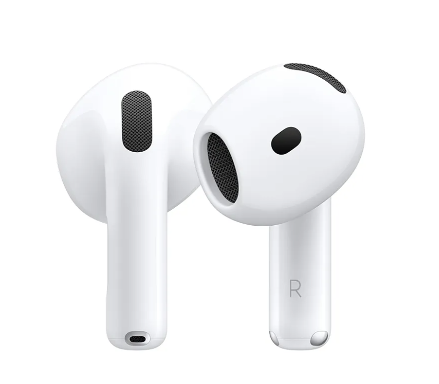 Apple AirPods 4 Wireless Earbuds, Bluetooth Headphones, Personalized Spatial Audio, Sweat and Water Resistant, USB-C Charging Case, H2 Chip, Up to 30 Hours of Battery Life, Effortless Setup for iPhone