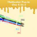 35 Pack Mini Multicolor Pens in One 4-in-1 Fun Pens for Kids Cute Ballpoint Pen Bulk for Birthdays and Children's Parties Fun Gifts Assorted Ink Kawaii Pen