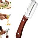 Premium Vegetable Peeler with Wooden Handle and Bottle Opener, 2026 New Multi-functional Vegetable Peeler, Kitchen Gadgets Tool for Fruit Pumpkin Peeling Potato Carrot Veggie Peeler (1PCS)