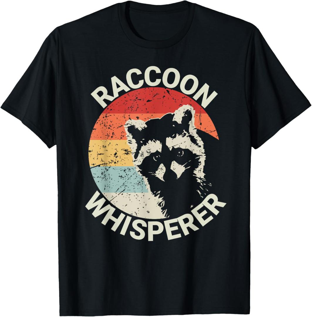 Raccoon Whisperer Raccoon Feeder Love Raccoons Pet Raccoon T-Shirt (XL, Black)