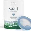 Saalt Menstrual Disc - Soft, Flexible, Reusable Medical-Grade Silicone - Wear 12 Hours - Removal Notch - Two Sizes - Menstrual Cup or Tampon Alternative - Made in USA - Lasts 10 Years (Blue, Regular)