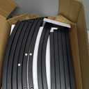 Rustic 3-Tier Console Table with Open Shelves Narrow Entryway Table with Curved Metal Frame Slim Sofa Table for Hallway Living Room or Foyer (Rustic Brown)