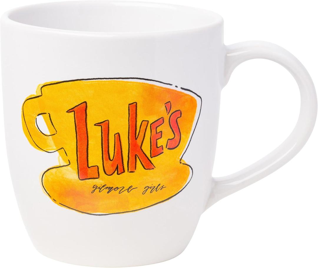 Silver Buffalo Gilmore Girls Luke's Diner Logo Ceramic Coffee Mug, 18 Ounces