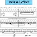 T5 LED Light Fixture 1ft 580lm 5W Frosted Cover, Under Cabinet Lighting, 6500k Cool White, Workbench and Utility Shop Lights, Corded Electric with Built-in ON/Off Switch (Pack of 2)