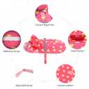 NACOCO Large Dog Raincoat Adjustable - Pet Rubber Ducks Yellow Water Proof Clothes Lightweight Rain Jacket Poncho Hoodies with Strip Reflective Pink (Pink L, Yellow Duck)
