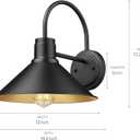 Exterior Barn Light, Outdoor Wall Lights for House, Front Porch Outdoor Wall Lighting Fixture, Modern Farmhouse Outside Sconce Lightin (Black, 1 Pack)