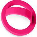 Magnetic Silicone Ring Grip Phone Holder, Loop Grip Phone Holder,Magnetic Phone Loop,Magsafe Phone Grip,Compatible with Magsafe for iPhone 16/15/14/13/12 Series (Pink) (Rose Red)