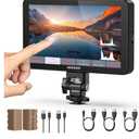 NEEWER F700 7" Camera Field Monitor, 2000nit HD 1920x1080 IPS Touch Screen with 3D LUT, 4K HDMI Loop in/Out with Peak Focus DSLR Video Assist HDR Waveform, Cold Shoe Mount, 2 NP-F750 Batteries & Cable