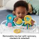 Fisher-Price Portable Baby Chair Deluxe Sit-Me-Up Floor Seat with Snack Tray, Newborn Activity Toys & Rainbow Sprinkles Washable Pad