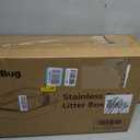 Stainless Steel Cat Litter Box XL for Big Cats, High-Sided Design Prevents Urine Leakage, Non-Stick, Easy to Clean, Includes Scoop, Gray