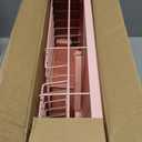 Dish Drainer Rack with Drip Tray, Sink Dish Drainer with Drainage Spout, Stainless Steel Dish Drying Rack with Cups, Utensil & Cutting Board Holders for Kitchen Counter Space-Saving, Pink