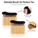 3 in 1 Self Tanning Mitts Self Tanner Mitt Applicator Kit - Tanning Glove for Self Tan Mitt, Tanning Brush for Self Tan Back Tanning Applicator Kabuki Body Brush Self Tanner Back