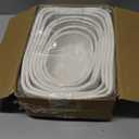 HLWDFLZ 7 Piece Cotton Rope Woven Basket Set - Small Basket for Baby Nursery, Pets, Montessori, Dog & Cat Toy Boxes, Bathroom Organization Bins (White)