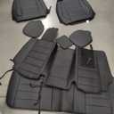 AOMSAZTO Ford Ranger Seat Covers: Full Set Custom Fit 2019 2020 2021 2022 2023 2024 2025 2026 Ford Ranger XLT/XL/Lariat (Not for Raptor) Waterproof Leather Seat Protector(5 Seats, Black)