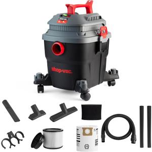 Shop-Vac 6 Gallon 5 Peak HP Wet/Dry Vacuum, Portable Shop Vacuum with Attachments for Jobsite, Garage & Workshop. 5430097