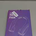 AI Portable Neck Fan with 6 Powerful Speeds, 8000mAh Battery Operated USB-C Rechargeable Fan, Hands-Free 360 Cooling Neck Fan,Ultra-Quiet Personal Fan for Women Men Office Travel(Orange-Blue)