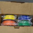 ANYCUBIC PLA Plus (PLA+), 3D Printer Filament 1.75mm Bundle, High Toughness, Dimensional Accuracy +/- 0.02mm, 4 Pack 1KG Reusable Spool, Blue, Green, Orange, Yellow