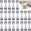 25Pcs Metal Candle Wick Holder, Silver Stainless Steel Candle Wick Centering Devices for Candle Making