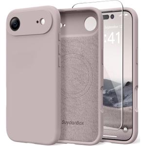 Magnetic for iPhone Air Case, Compatible with MagSafe, [Full Camera Protection][Screen Protector] Silicone Shockproof Protective Phone Case for iPhone 17 Air 6.5", Hazel