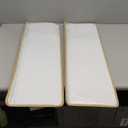 PURE ERA Bullnose Carpet Stair Treads Set Tape Free Non-Slip Indoor Stair Protectors Pet Friendly Rugs 9.5" x 30"(2 Pieces,Khaki Diamond Trellis)