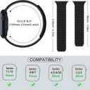 Magnetic Silicone Bands Compatible with Apple Watch 42mm(Series 11/10) 41mm 40mm 38mm, Sport Wristband for Men Women Compatible with iWatch SE Series 11 10 9 8 7 6 5 4 3, Black
