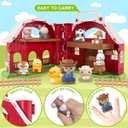 Farm Animals Big Barn Toy for 1 2 3 Year Old, Toddler Educational Montessori Toys, Farm Pretend Playset with Barn & Farmer, Christmas Birthday Easter Gift for Toddler Baby Boys Girls 1-3 Years