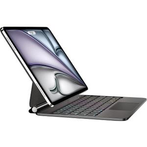 Magic-Style Keyboard Case for iPad Air 13" M4/M3/M2 (2026-2024) & iPad Pro 12.9" 3rd-6th Gen  Floating Magnetic Stand, Rainbow Backlit & Multi-Touch Trackpad - Black