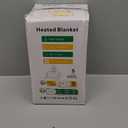 Heated Blanket Electric Throw, Soft Flannel Heating Blanket with 8 Hours Auto Off 10 Fast Heating Levels Machine Washable Sherpa Heated Blanket with Overheating Protection (Throw (50" x 60"), Light Gray)