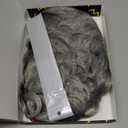 MOONSHOW Short Grey Wigs for Black Women Grey Pixie Cut Wig Short Gray Wigs for Blcak Women Synthetic Gray Curly Pixie Wig for Old Women