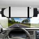 Veharvim Sun Visor Extender for Car with 2 Side Sunshade, Polarized UV400 Visor Extender Attachment for Car Visor with PC Lens,Anti-Glare for Safe Driving