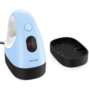 Mini Heat Press Machine, Mini Heat Transfer Iron, 3 Settings Levels & Visible Temp, Portable Press Easy for Crafts, T-Shirt, Hats, Shoes, Bags, Cap and Small Vinyl Projects (Blue)