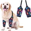 Dog Elbow Wraps Knee Protector Pads Elbow Callus Treatment Sleeve for Wounds Front Legs Prevent Licking for Medium Large Dogs 2XL, Footprint
